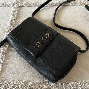Stella & Dot Black 2 in 1 Crossbody & Clutch